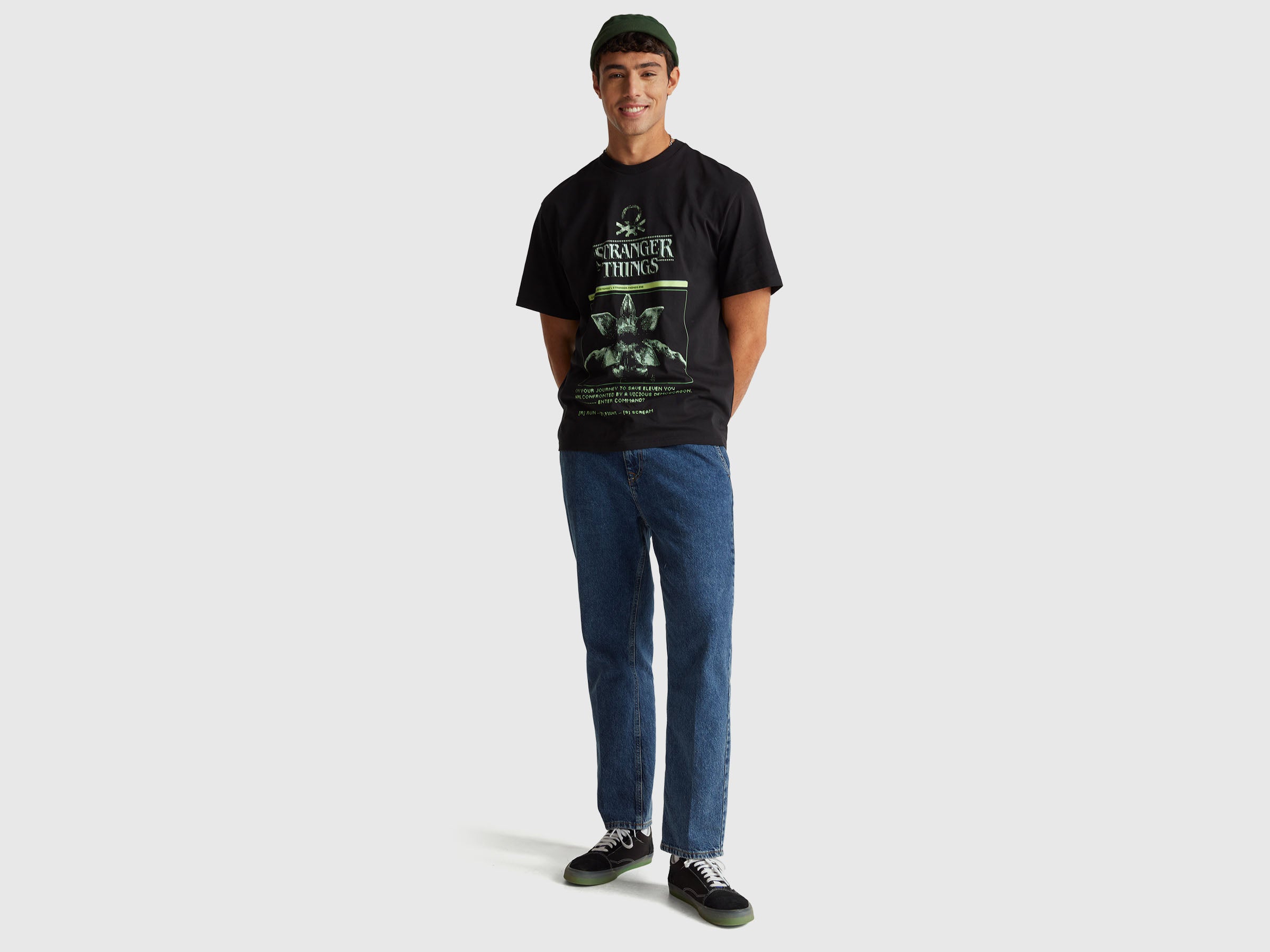 United Colors of Benetton T-Shirt cotone Stranger Things stampa M