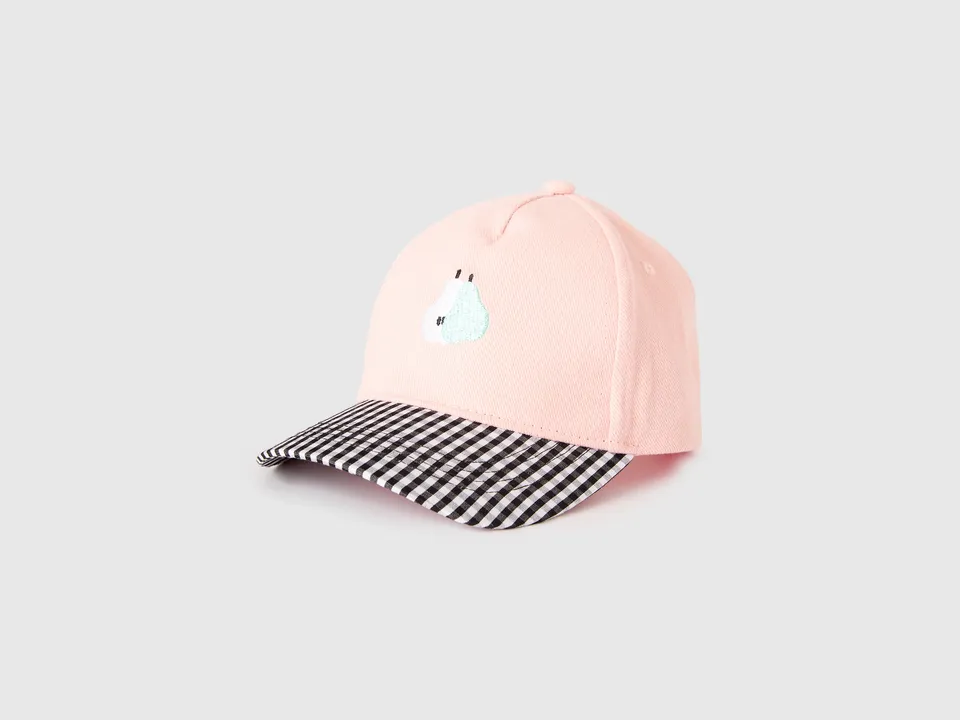 United Colors of Benetton cappello baseball cotone pera