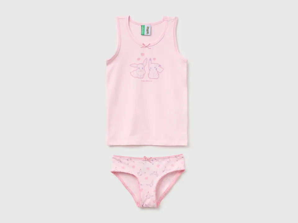 United Colors of Benetton Pokémon canotta e slip cotone 7-8 anni