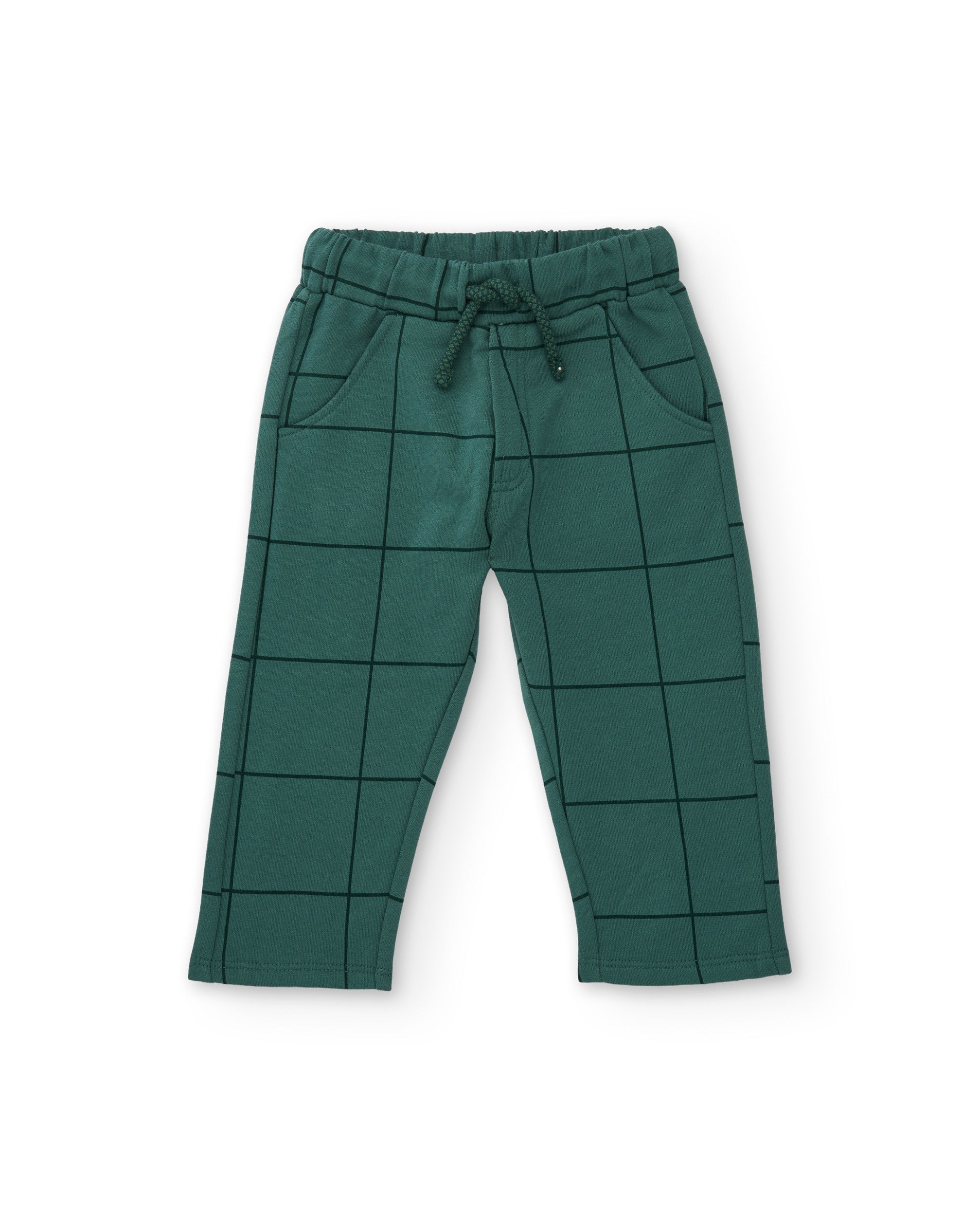 TucTuc Pantaloni pantalone tuta bimbo verde quadri
