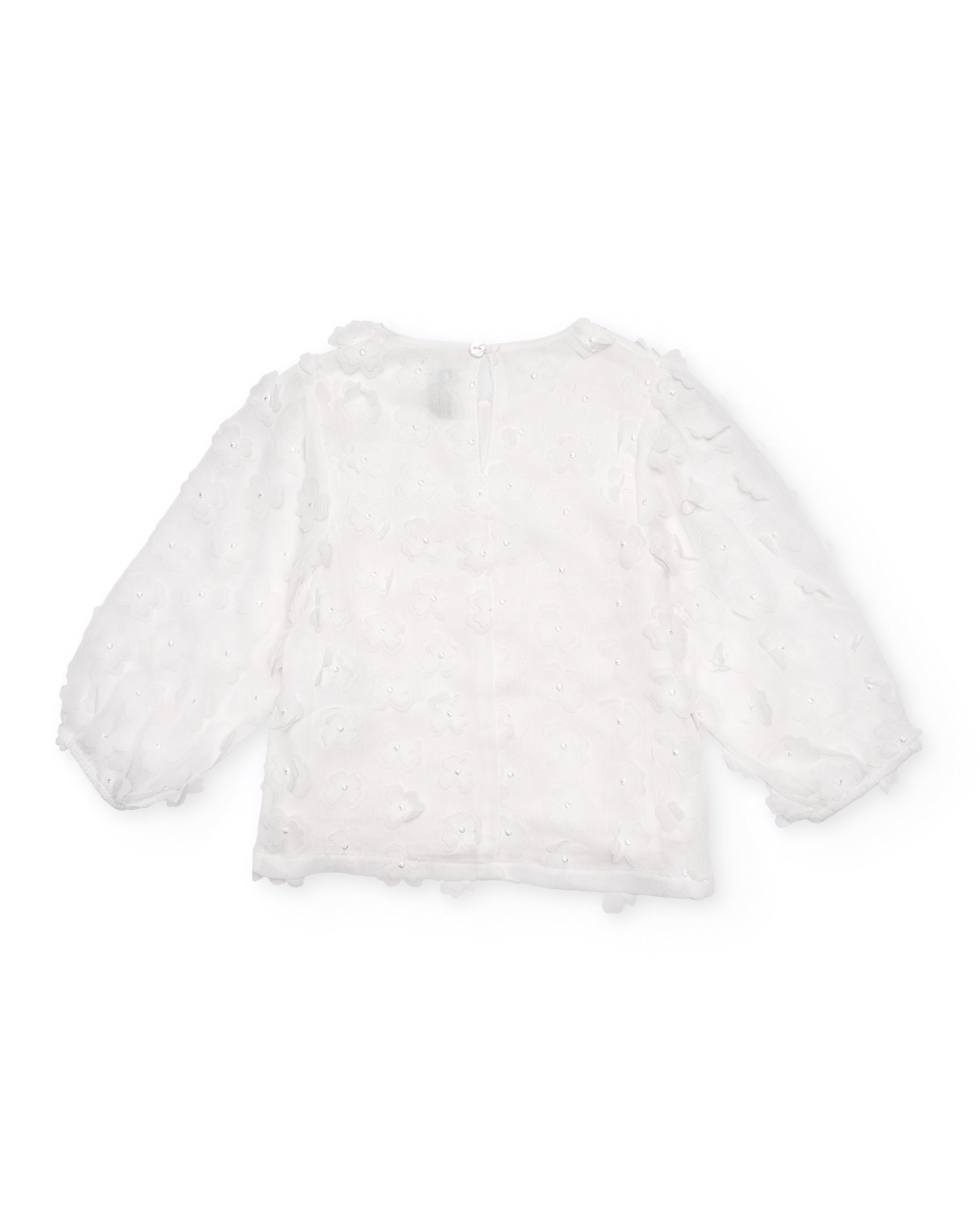 TucTuc Camicette Blusa Bambina Bianca con Fiori