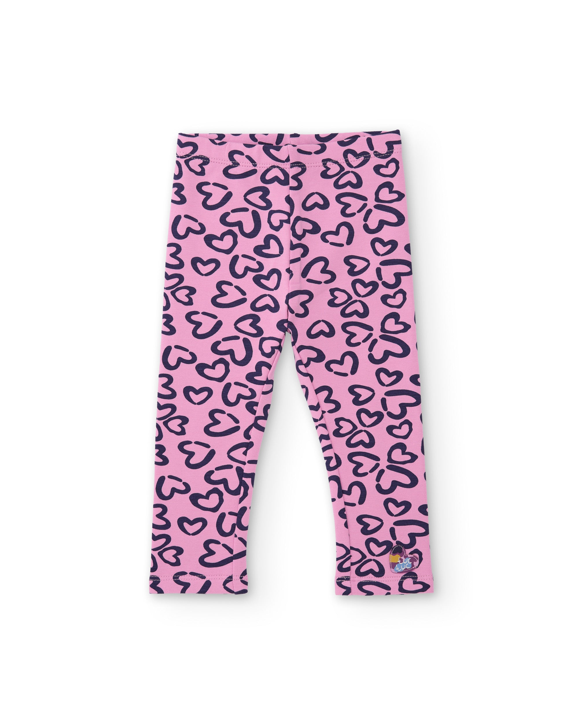TucTuc Completi felpa e leggings bambina rosa cuori crema