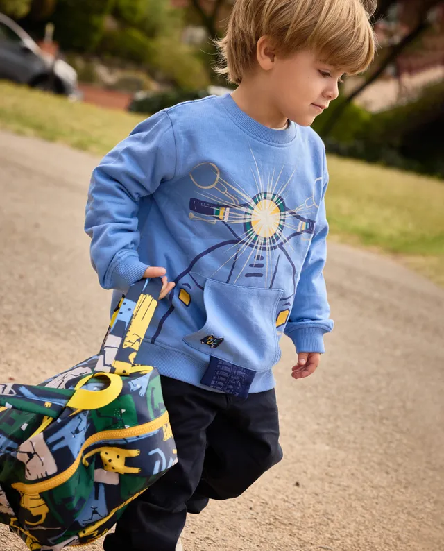 TucTuc Pantaloni bambino blu marino cotone dritto