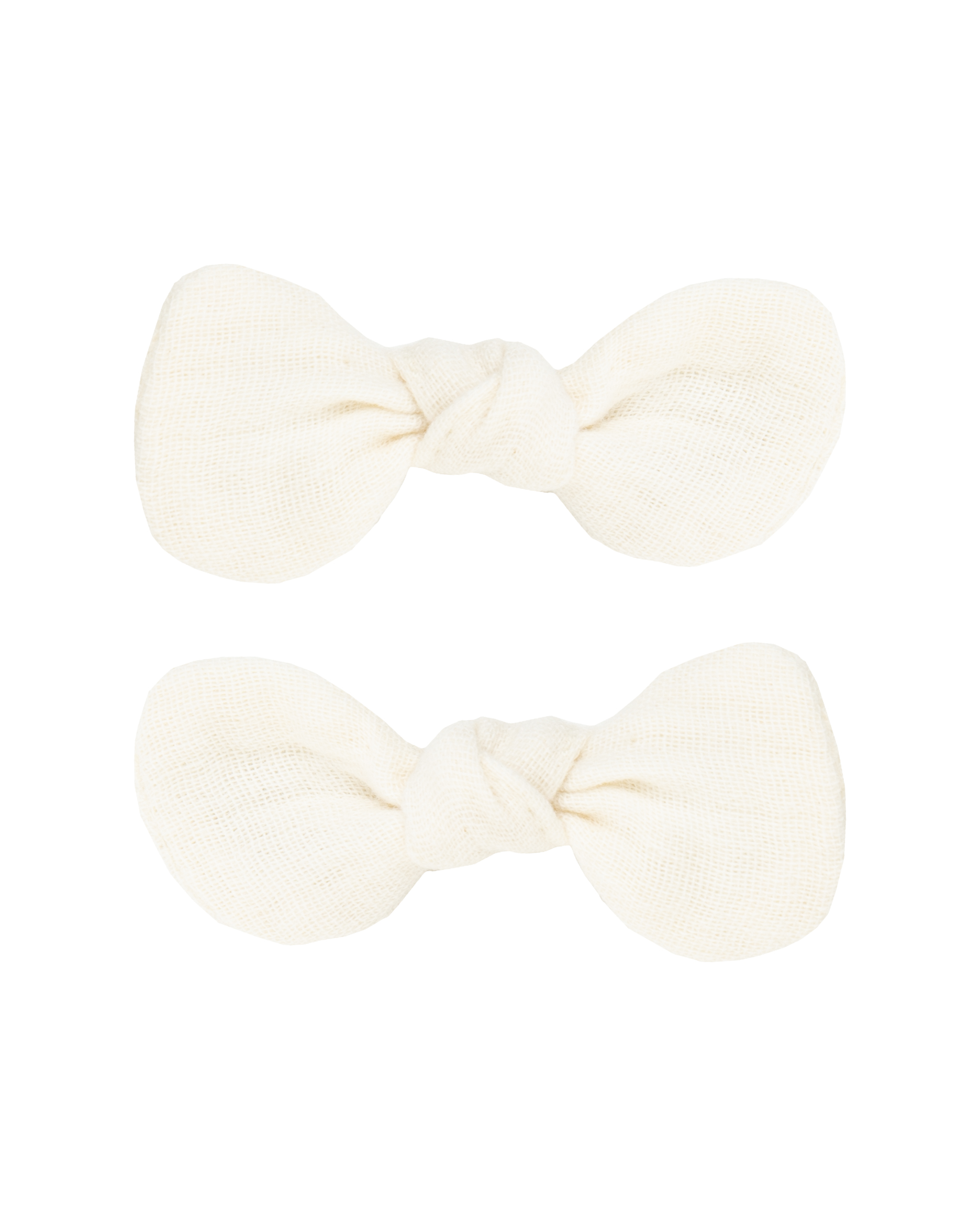Woolly Organic Hair Bow Clips mollette fiocco Rose Clay mussola 6 cm