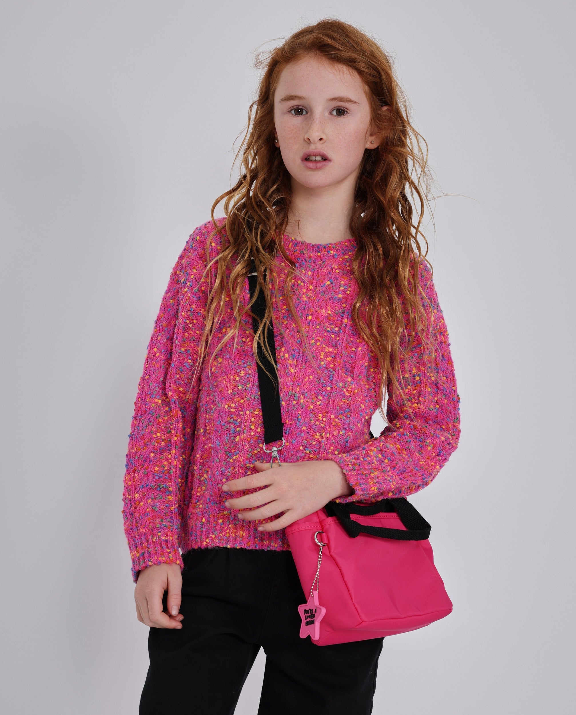 TucTuc Maglioni maglione bambina fucsia multicolore tricot