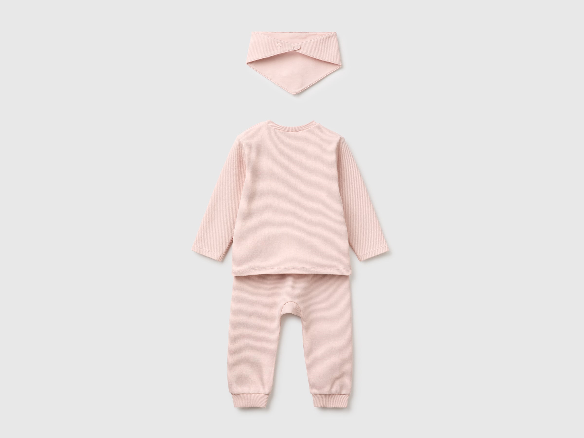 United Colors of Benetton Set Neonato Cotone 3 Pezzi Manica Lunga