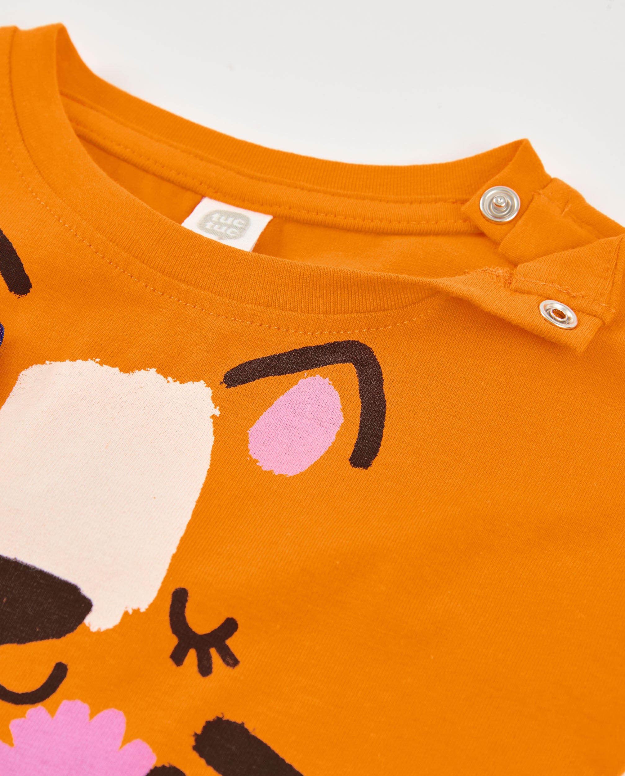 TucTuc Magliette t-shirt bimba arancione animale