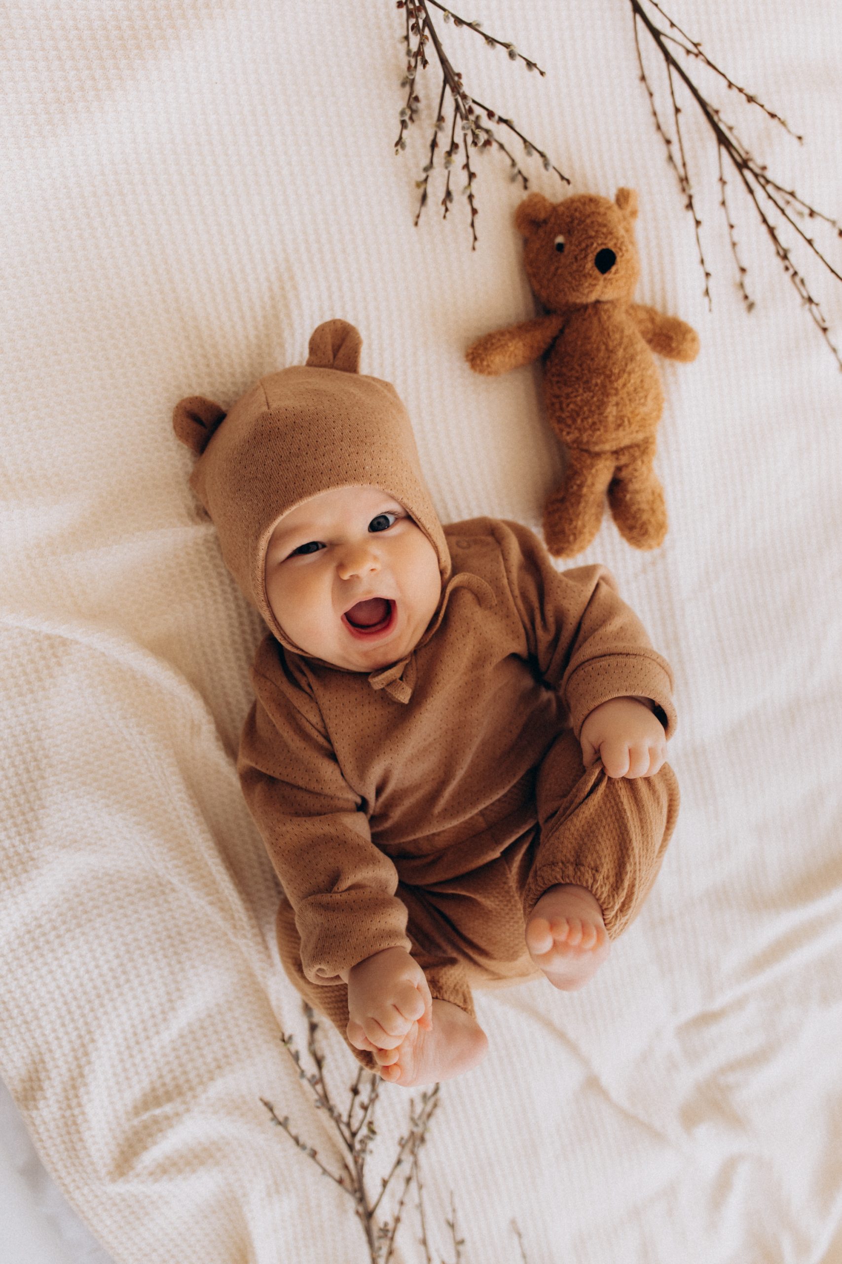 Woolly Organic Hat Teddy Ears cappello orsetto cotone bio