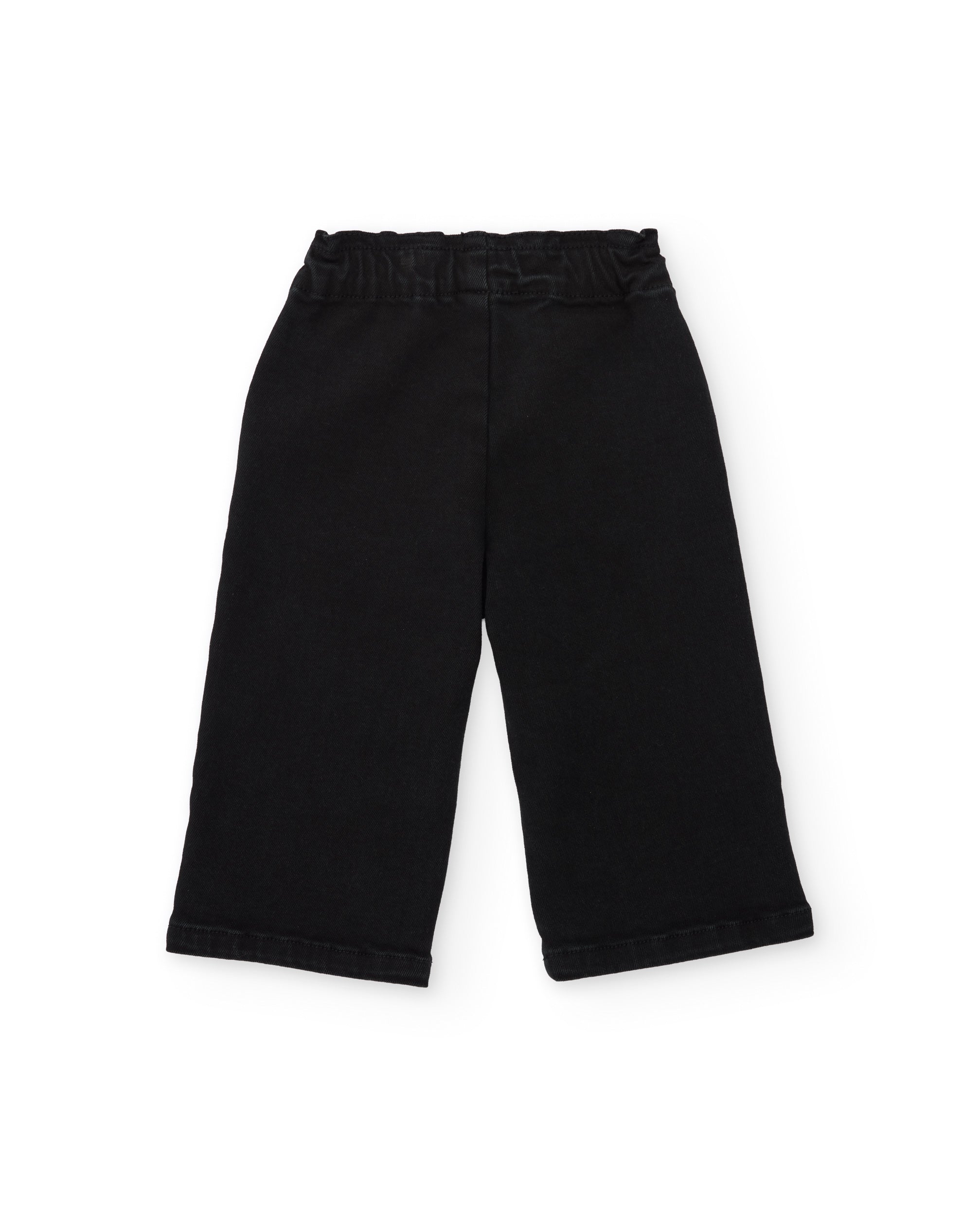 TucTuc Pantaloni jeans bambina neri ricami fiori