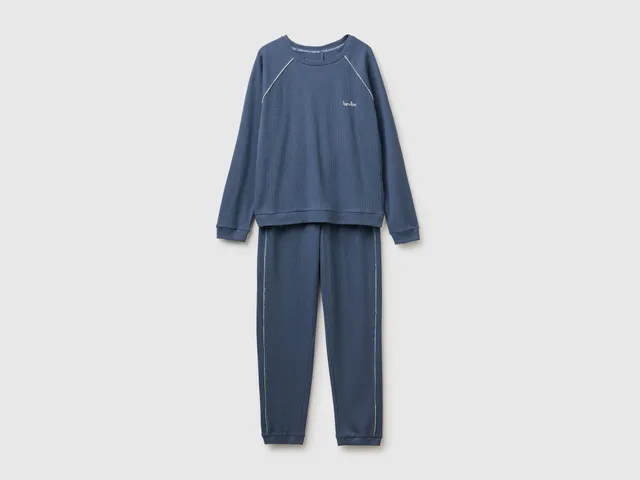 United Colors of Benetton Pigiama Cotone Nido d'Ape Lungo