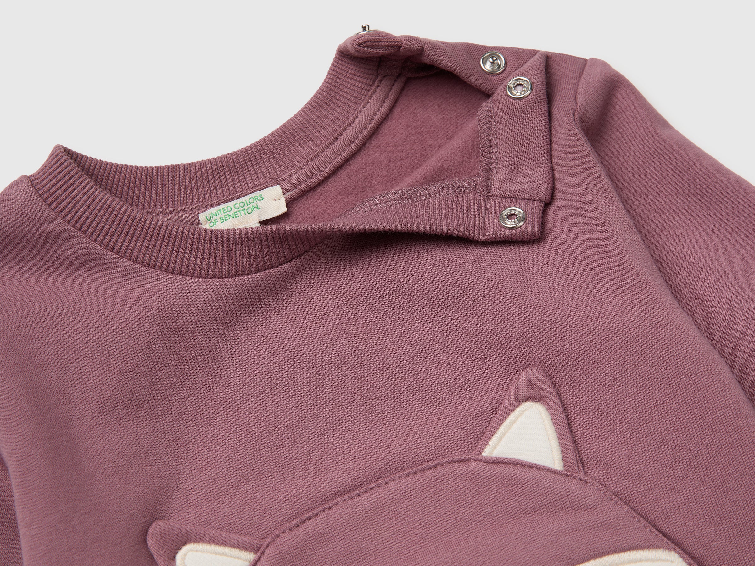 Benetton Felpa tasca animali cotone bio neonato