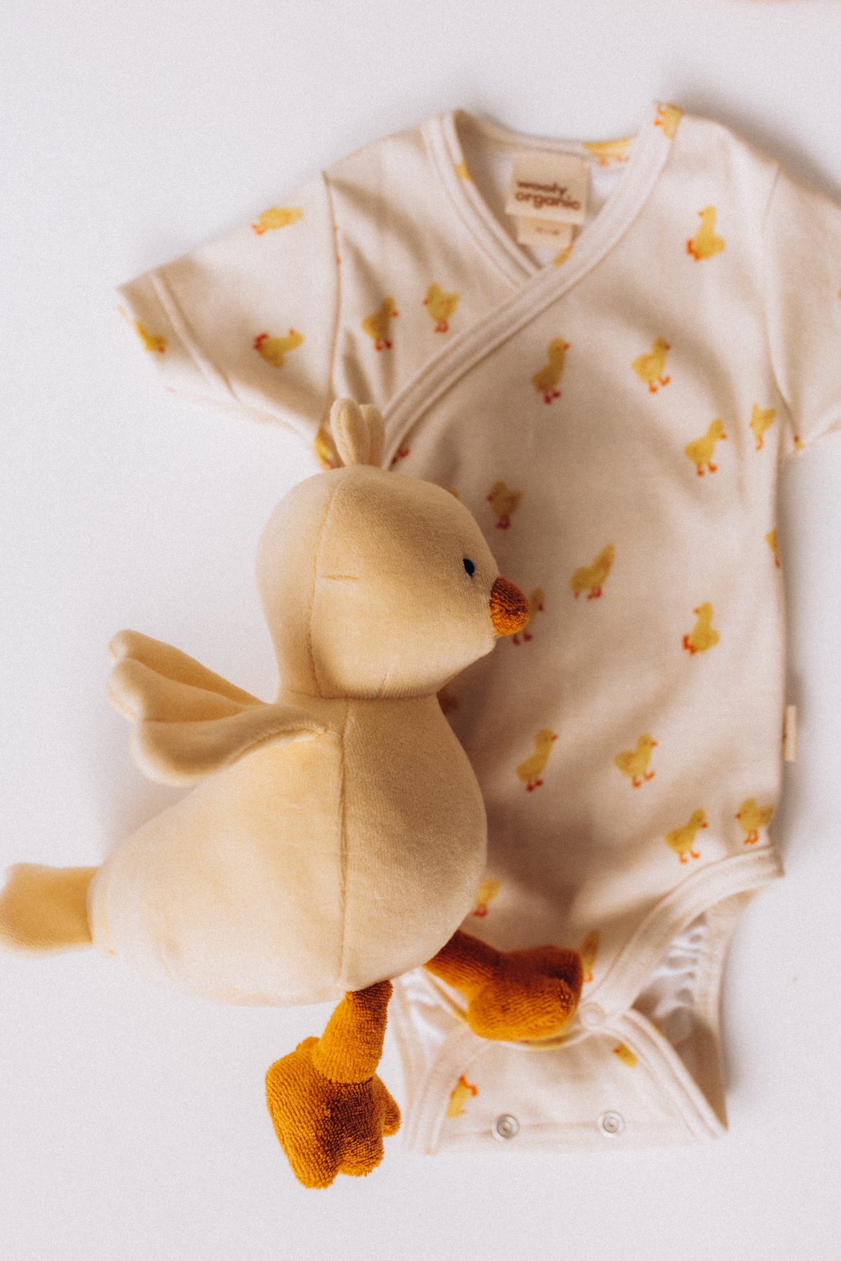 Woolly Organic Soft Toy Chick peluche pulcino cotone organico