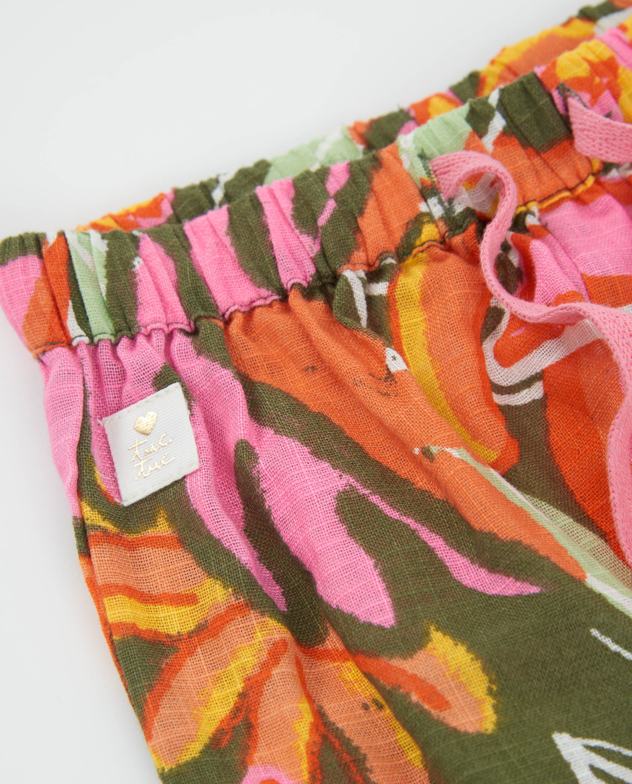TucTuc Pantaloni Bambina Arancione 6 Mesi fantasia fiori