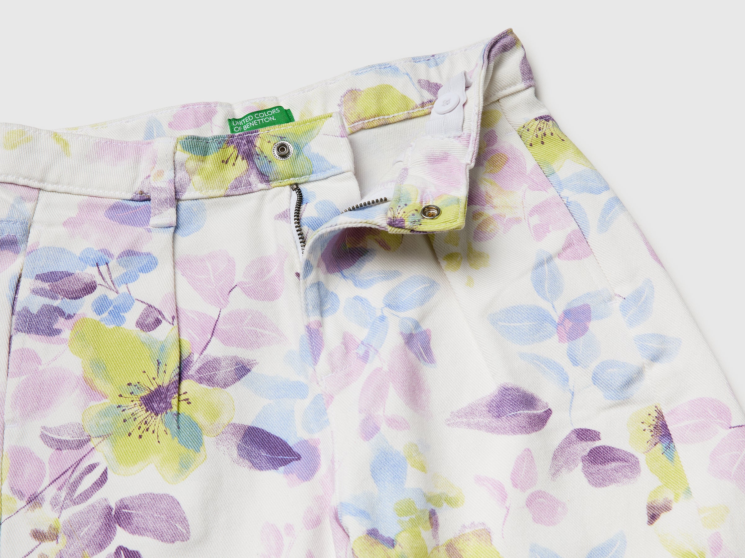 United Colors of Benetton Pantaloni Baggy Fiori Cotone M