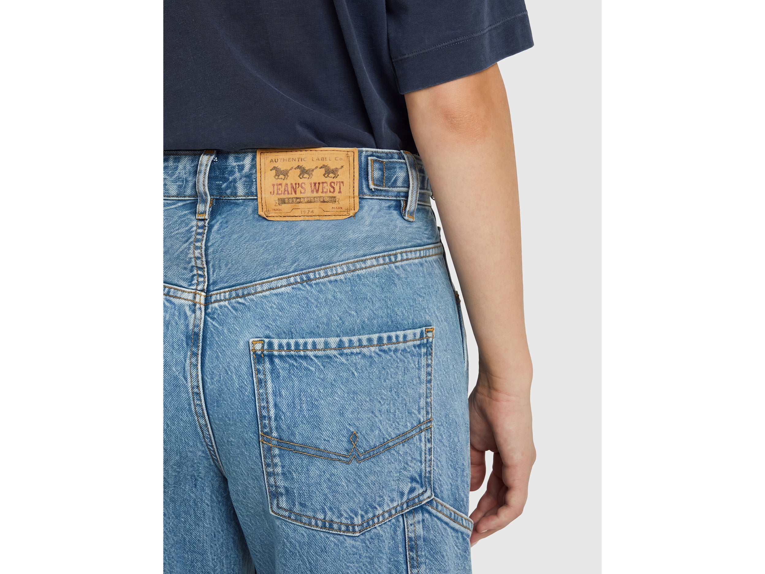 United Colors of Benetton Jeans Barrel Light Wash Cotone