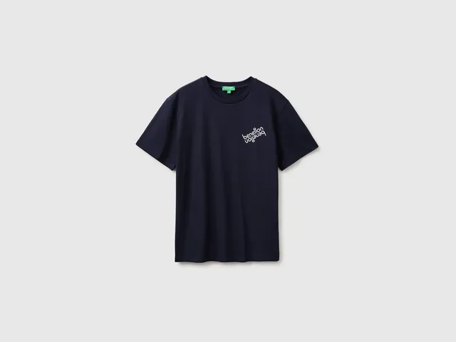 United Colors of Benetton T-shirt Logo cotone organico taglia M