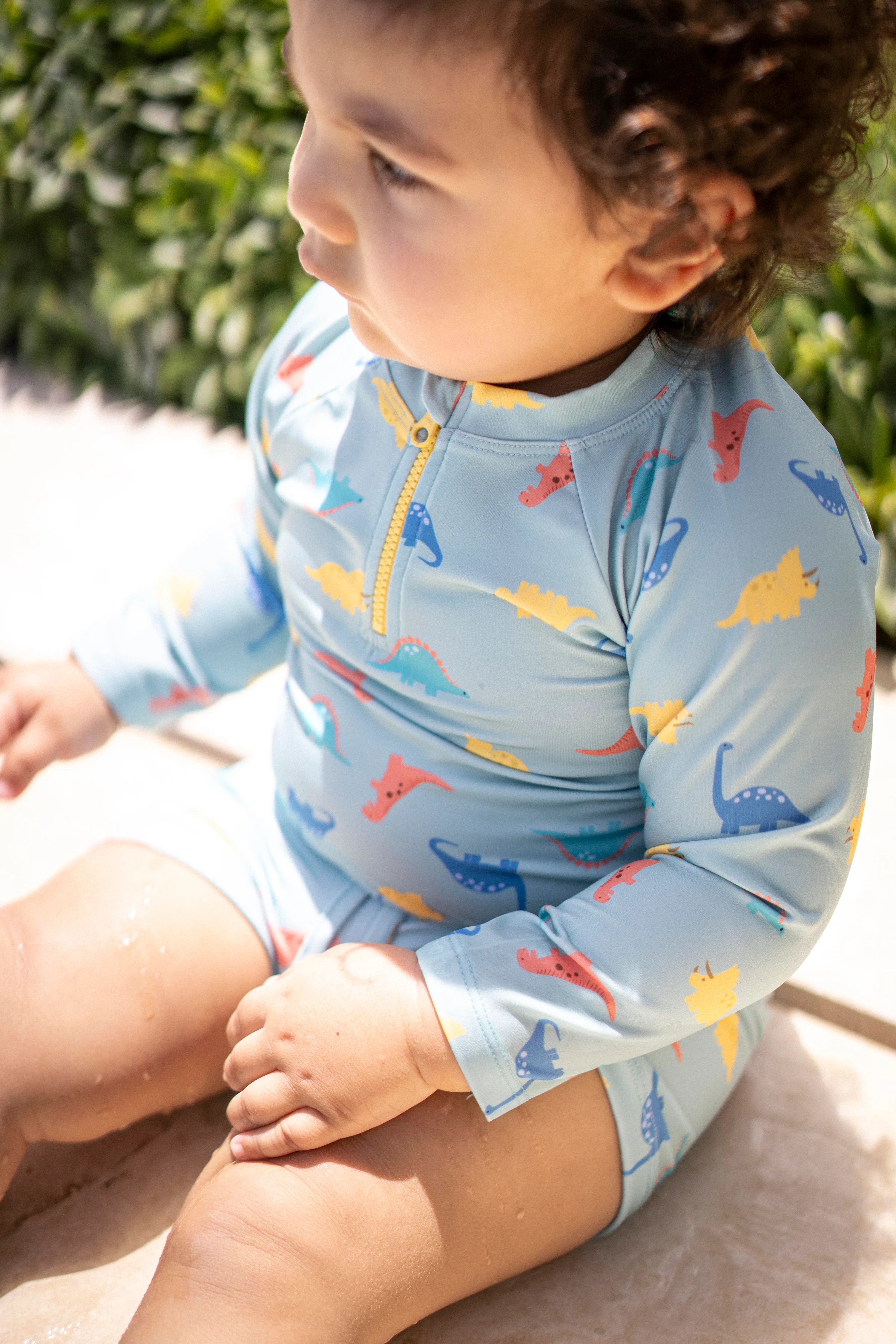 Miela Kids Dinosauri set mare UV 50+ con shorts