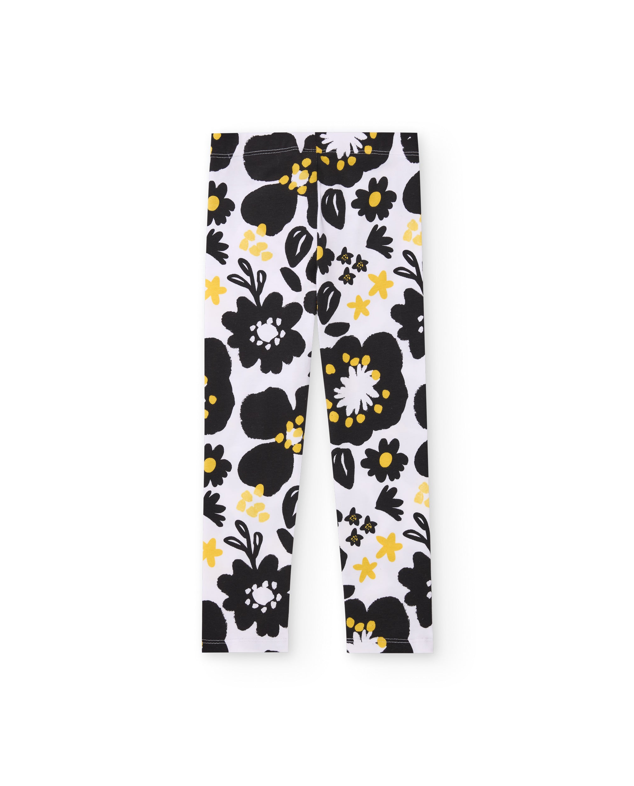 TucTuc Leggings leggings bambina jersey nero stampa floreale