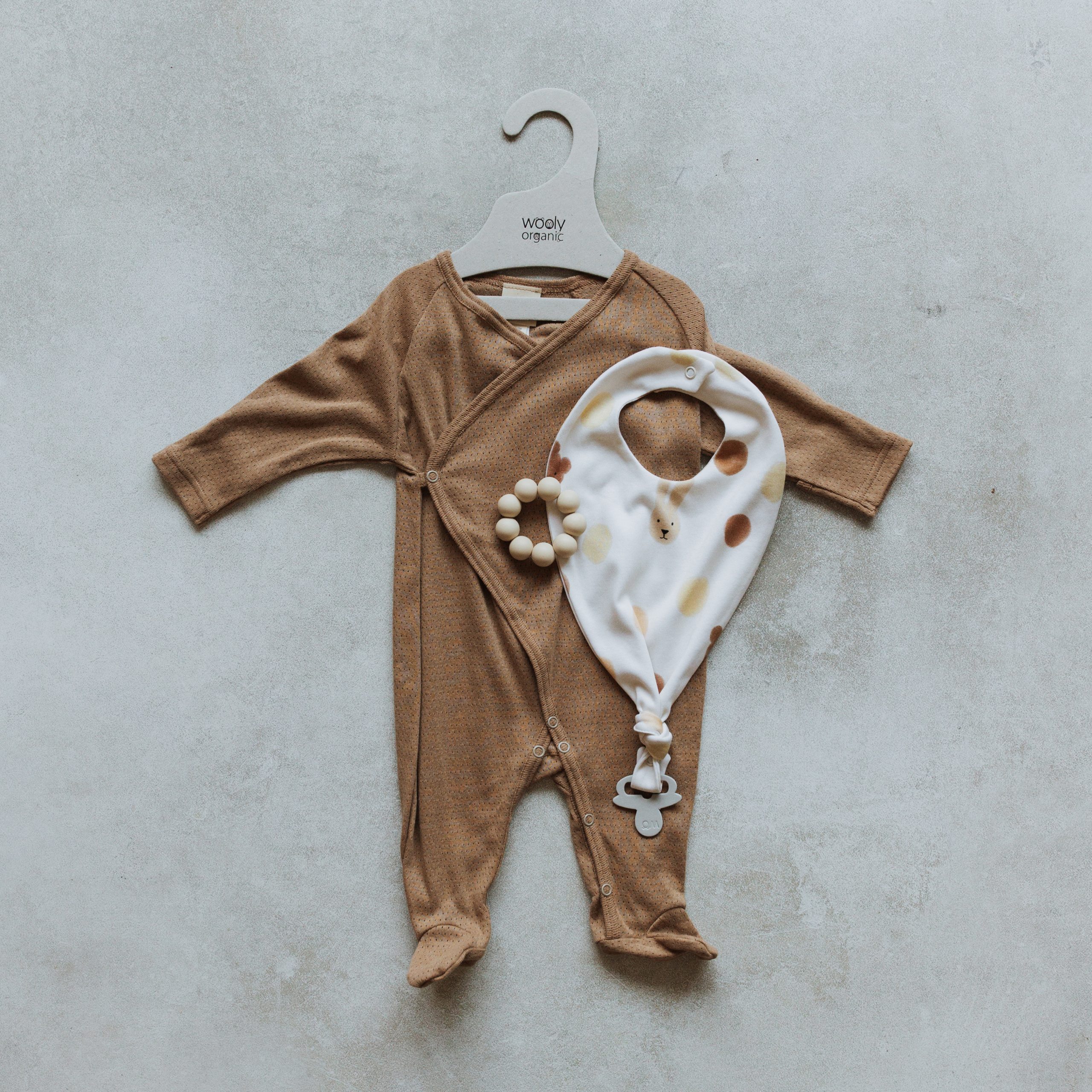 Woolly Organic Wrap Sleepsuit tutina neonato cotone bio