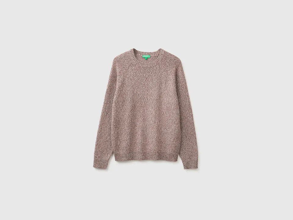 United Colors of Benetton Maglione Misto Lana color block girocollo