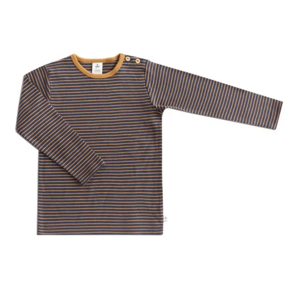 Kocarcia Leela Blu-Senape maglietta 74-80 cotone organico
