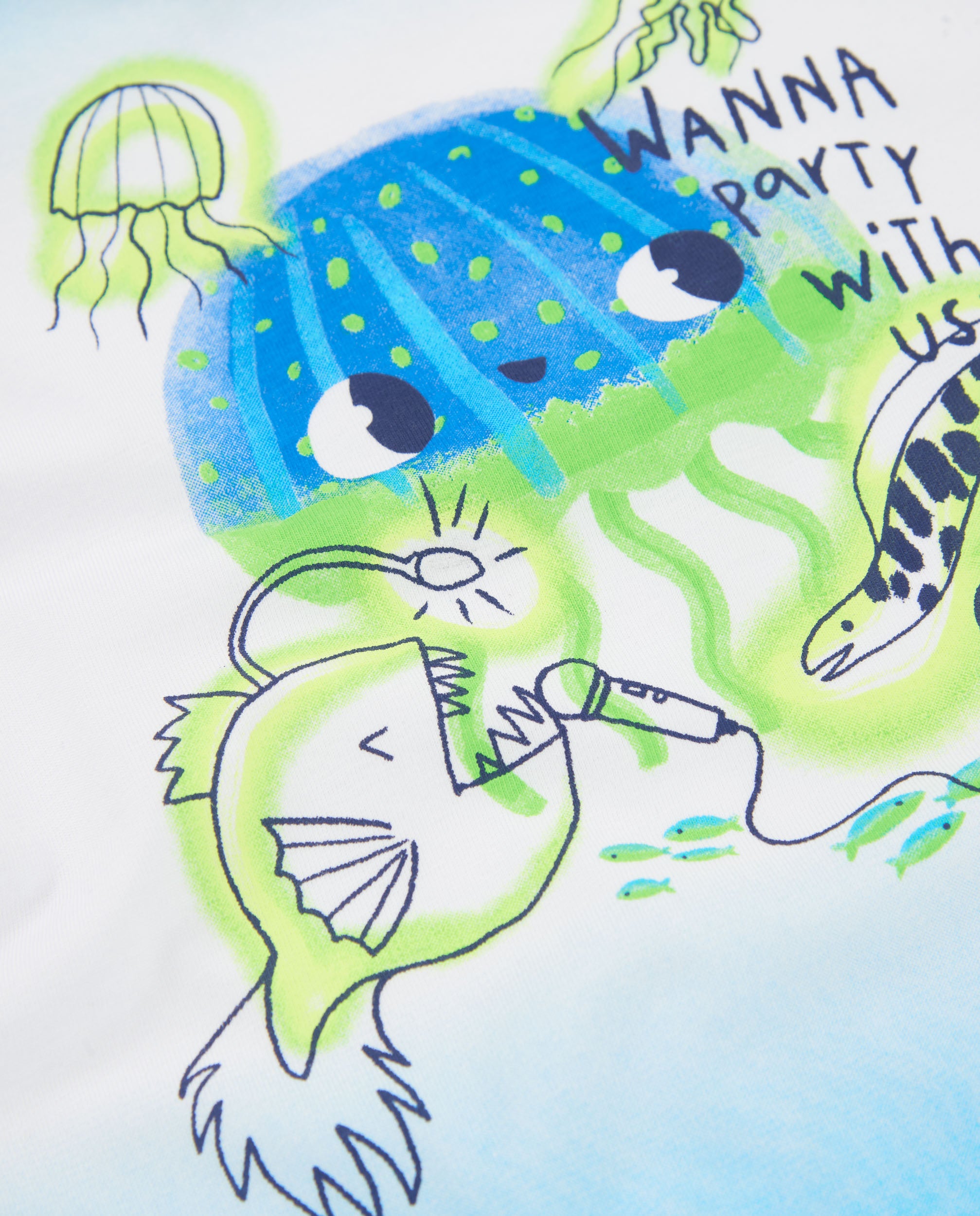 TucTuc Magliette T-shirt Degradé Bianca Neonato