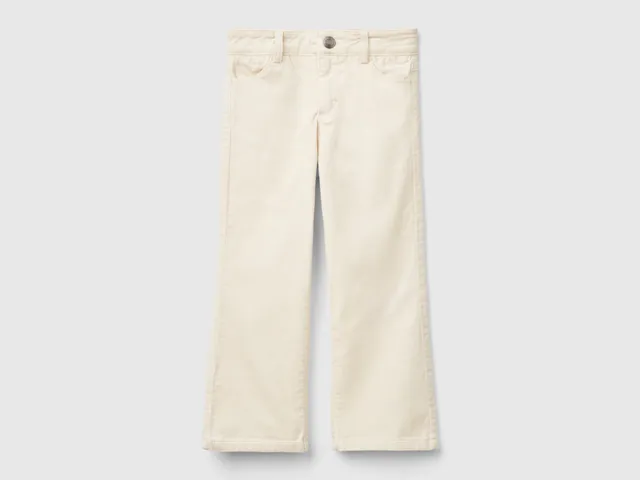 United Colors of Benetton Pantaloni Velluto Flare Cotone