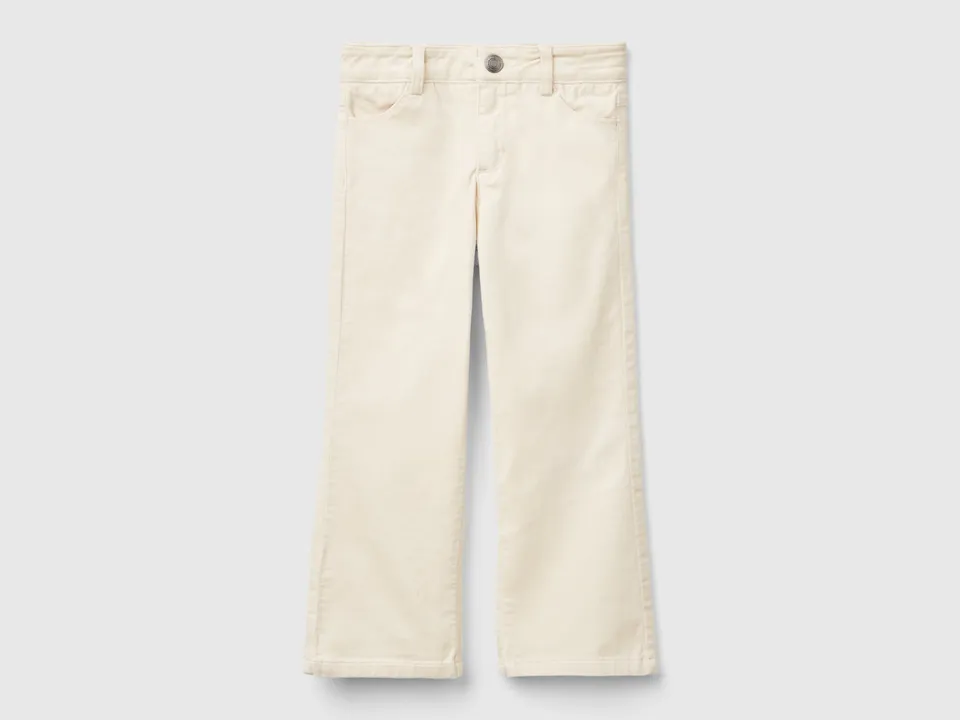 United Colors of Benetton Pantaloni Velluto Flare Cotone