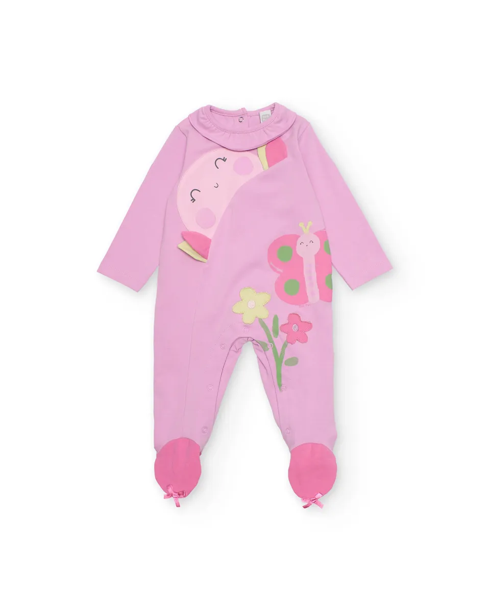 TucTuc Tutine Pagliaccetto neonata rosa farfalla maglia
