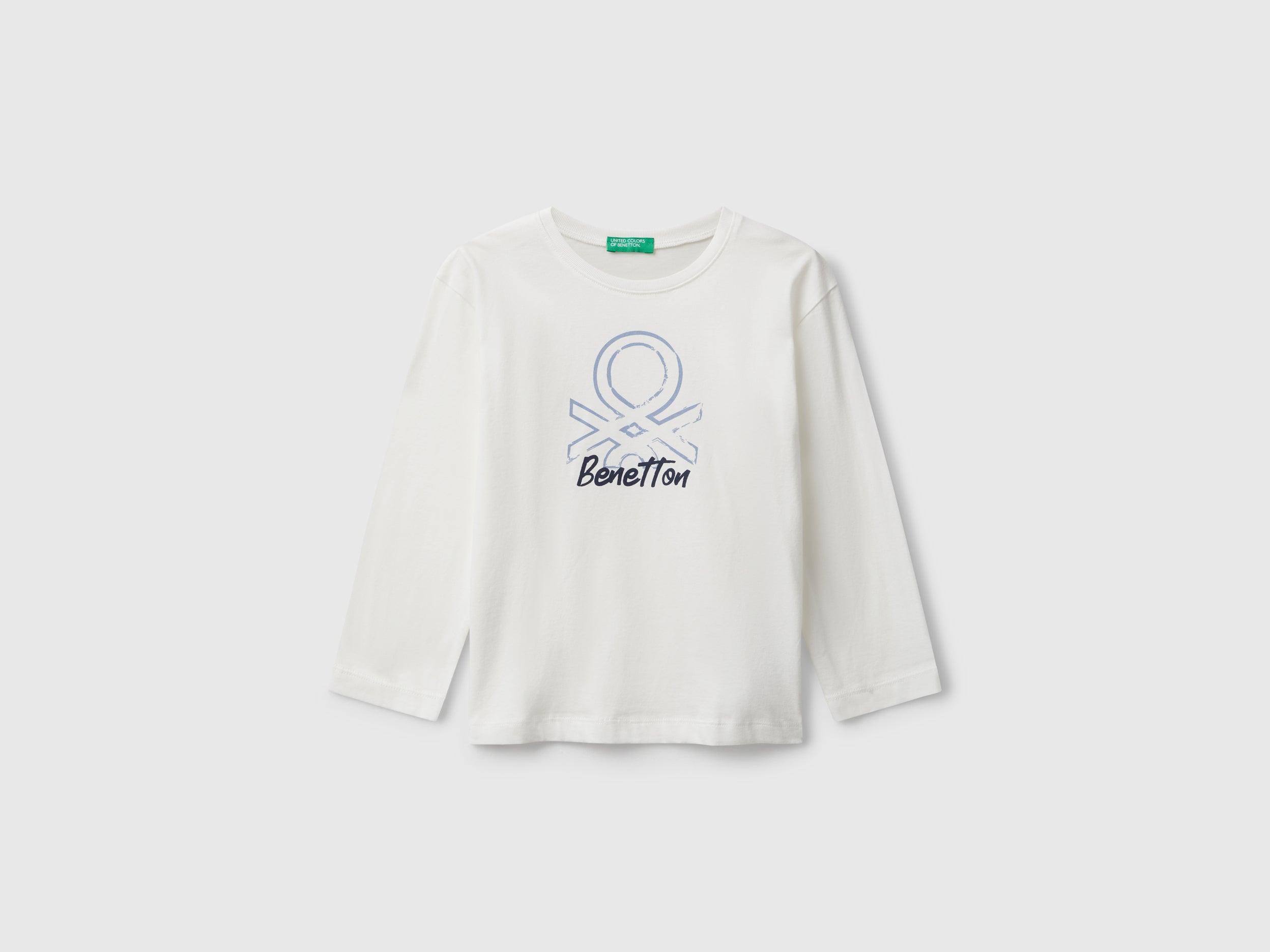 Benetton T-Shirts and Tops maglietta logo cotone taglia 104
