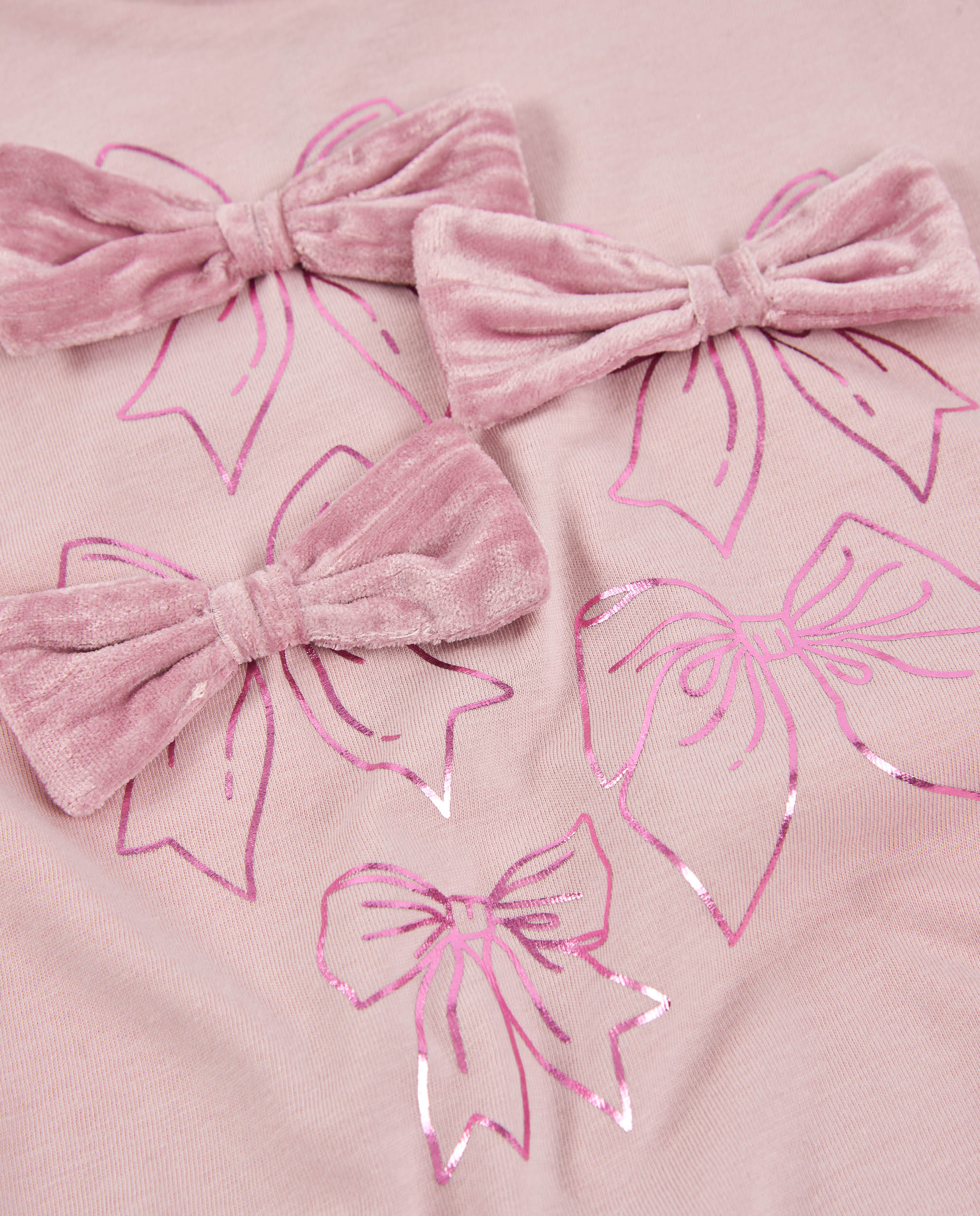 TucTuc Magliette maglietta bambina rosa fiocchi maniche lunghe 8A