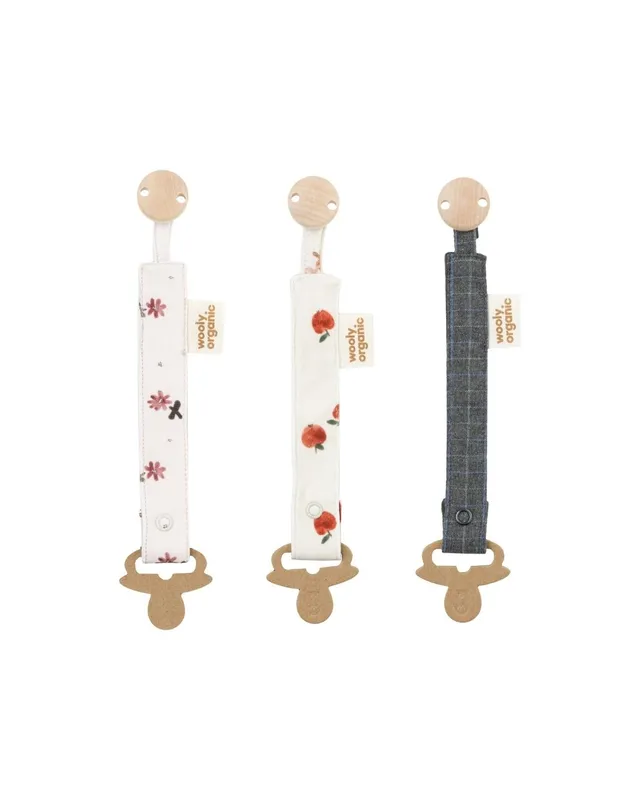 Woolly Organic Pacifier Clip AW26 catenella ciuccio Nordic Flora