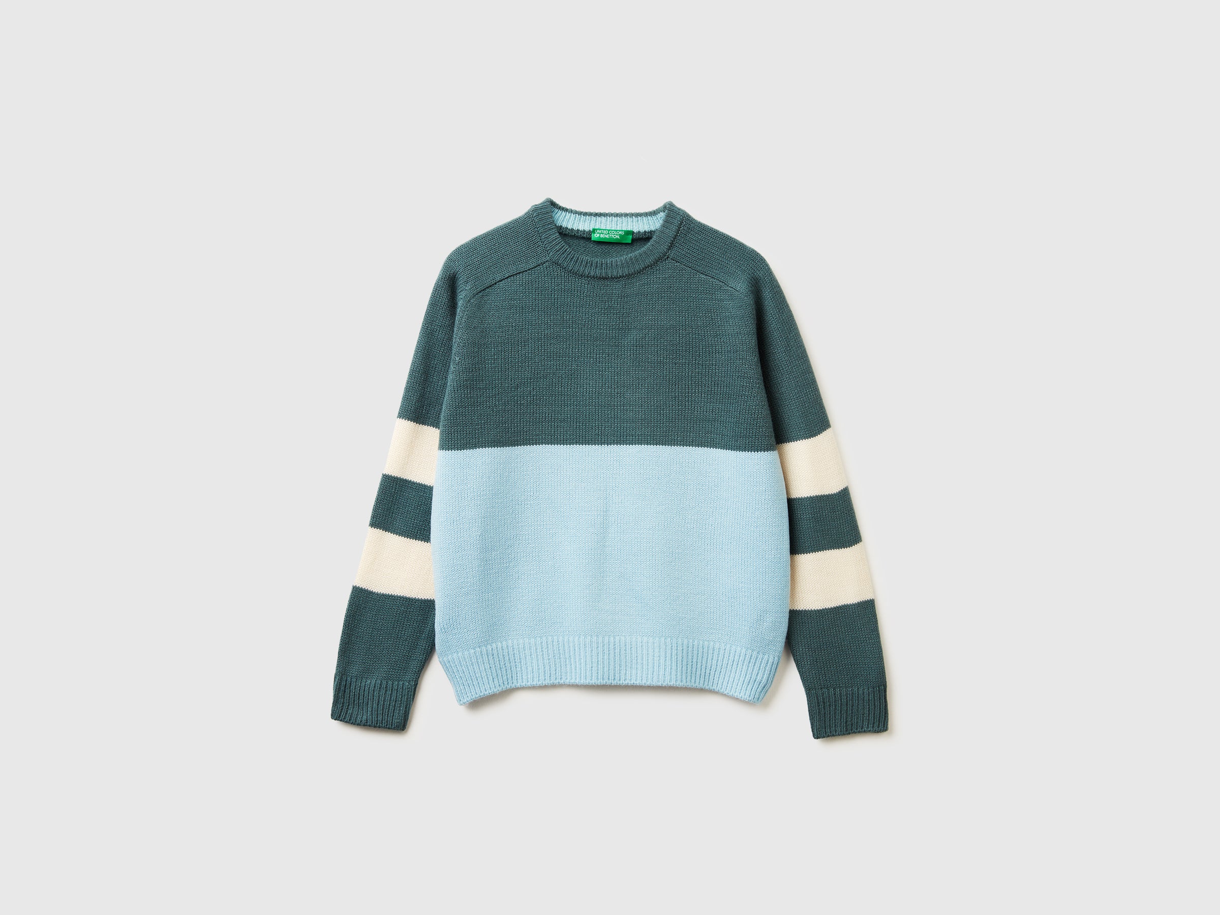 United Colors of Benetton Maglione Color Block L Girocollo