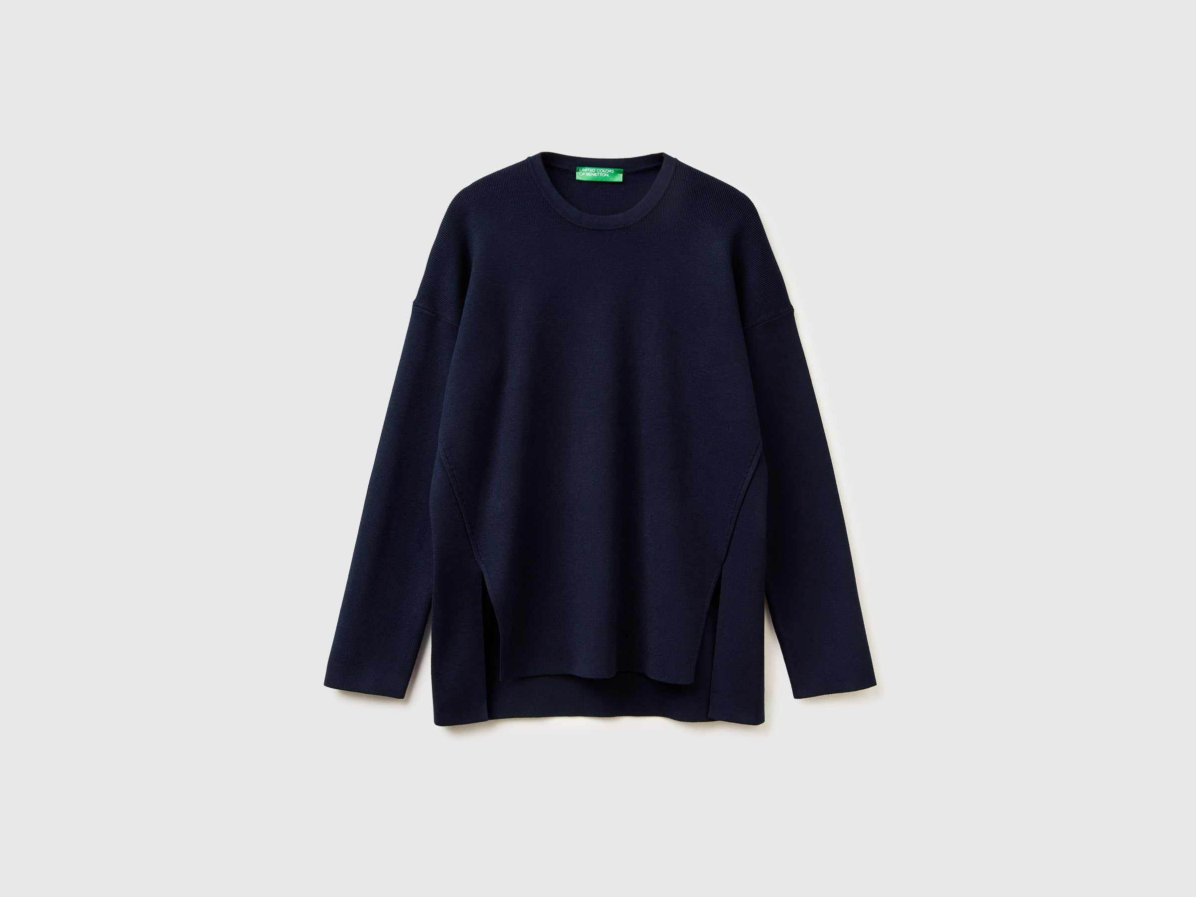 Benetton Maglione con spacchi viscosa Ecovero
