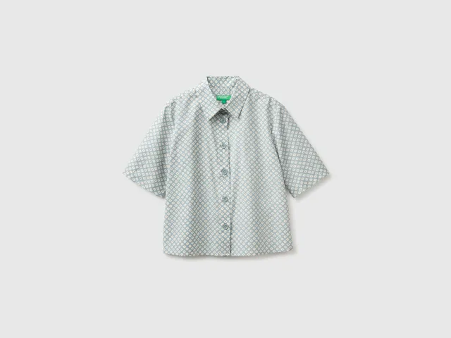 United Colors of Benetton Shirts camicia fantasia cotone taglia M