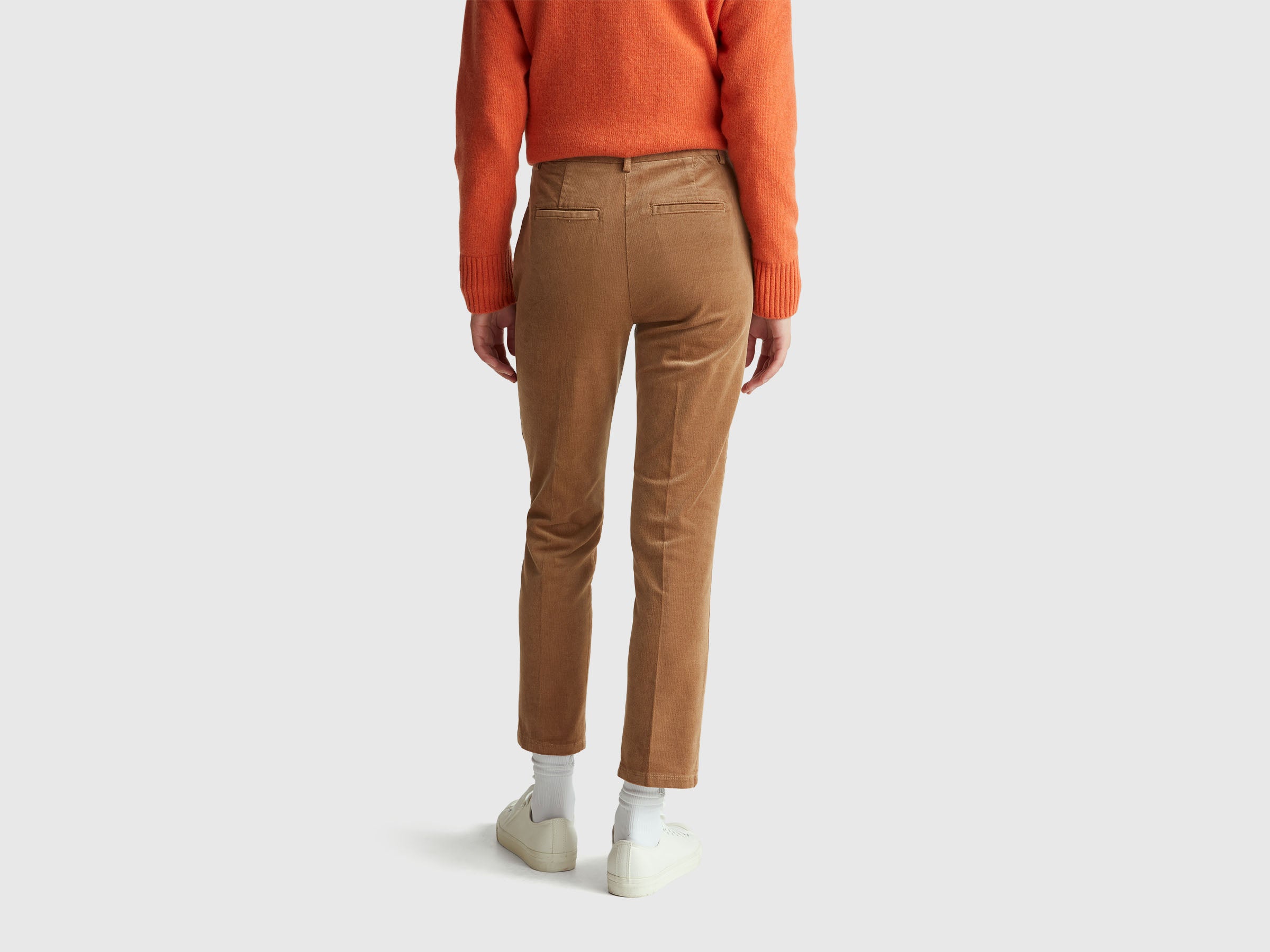 United Colors of Benetton Trousers Chino Velluto 38 Cotone Modal