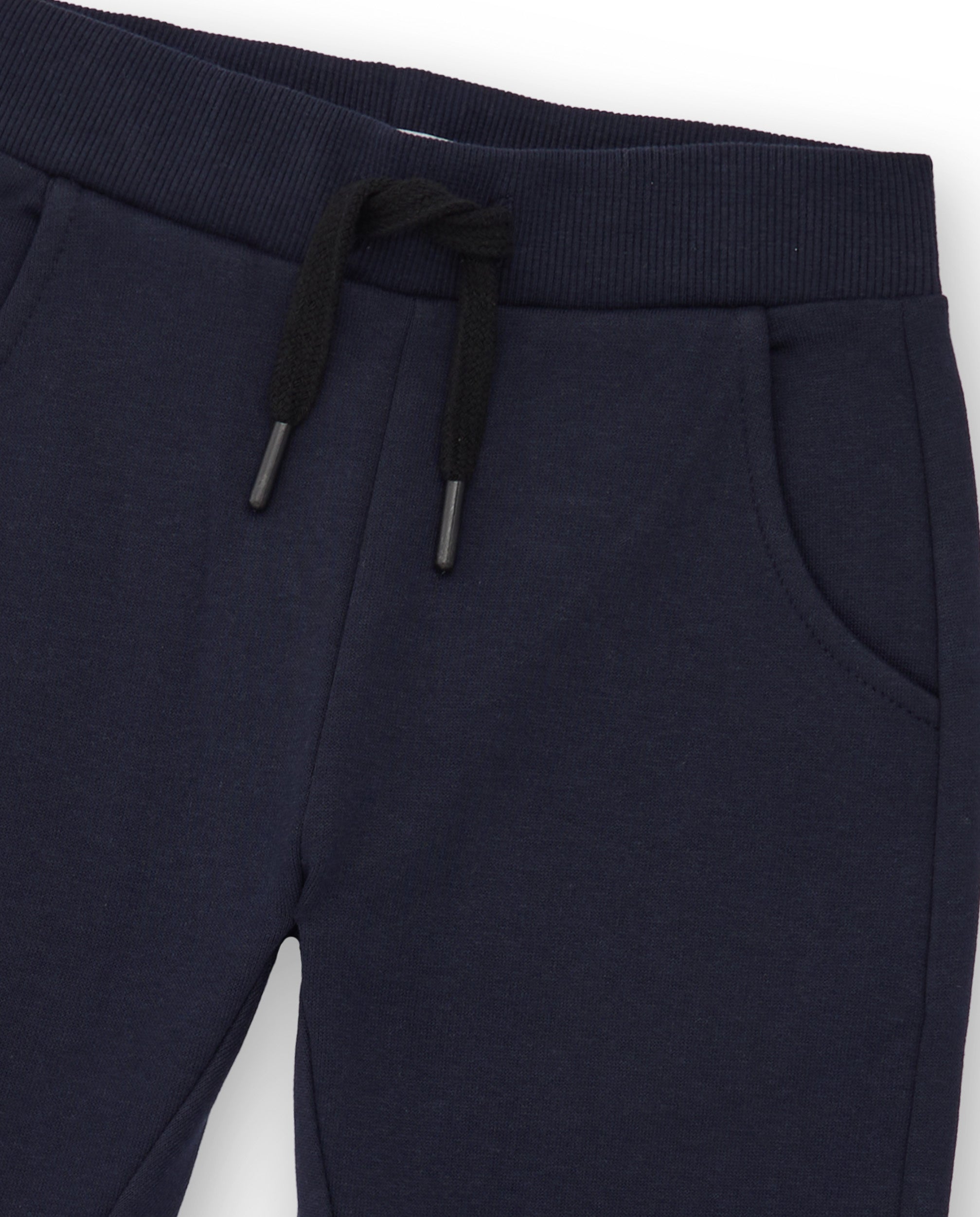TucTuc Pantaloni Jogger Bambino Nero Tasca Laterale Cotone