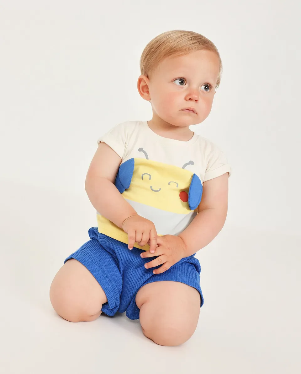 TucTuc Tutine pagliaccetto maglia apina blu 3-6 mesi