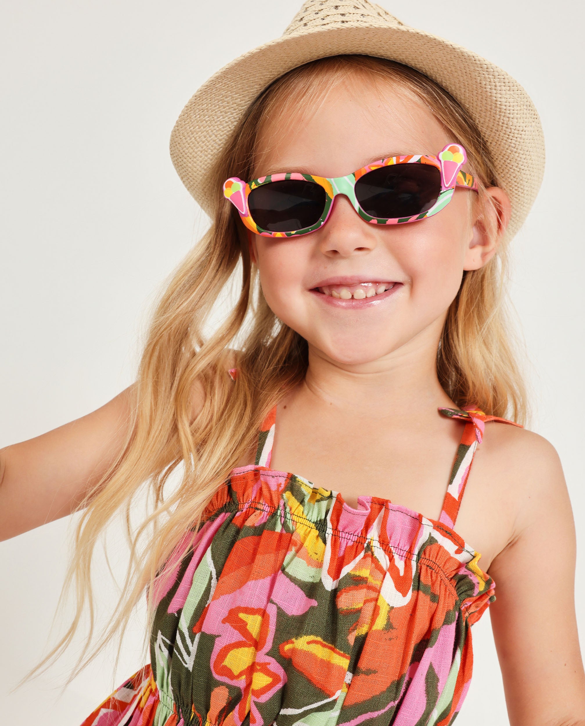 TucTuc Accessori Occhiali Sole Bambina Rosa Fiori