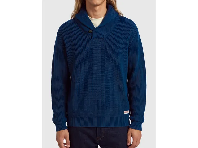 United Colors of Benetton 100% wool shawl collar maglione lana taglia L