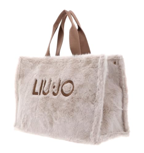 Liu Jo Borse Fake Fur Tote shopper Burro avorio