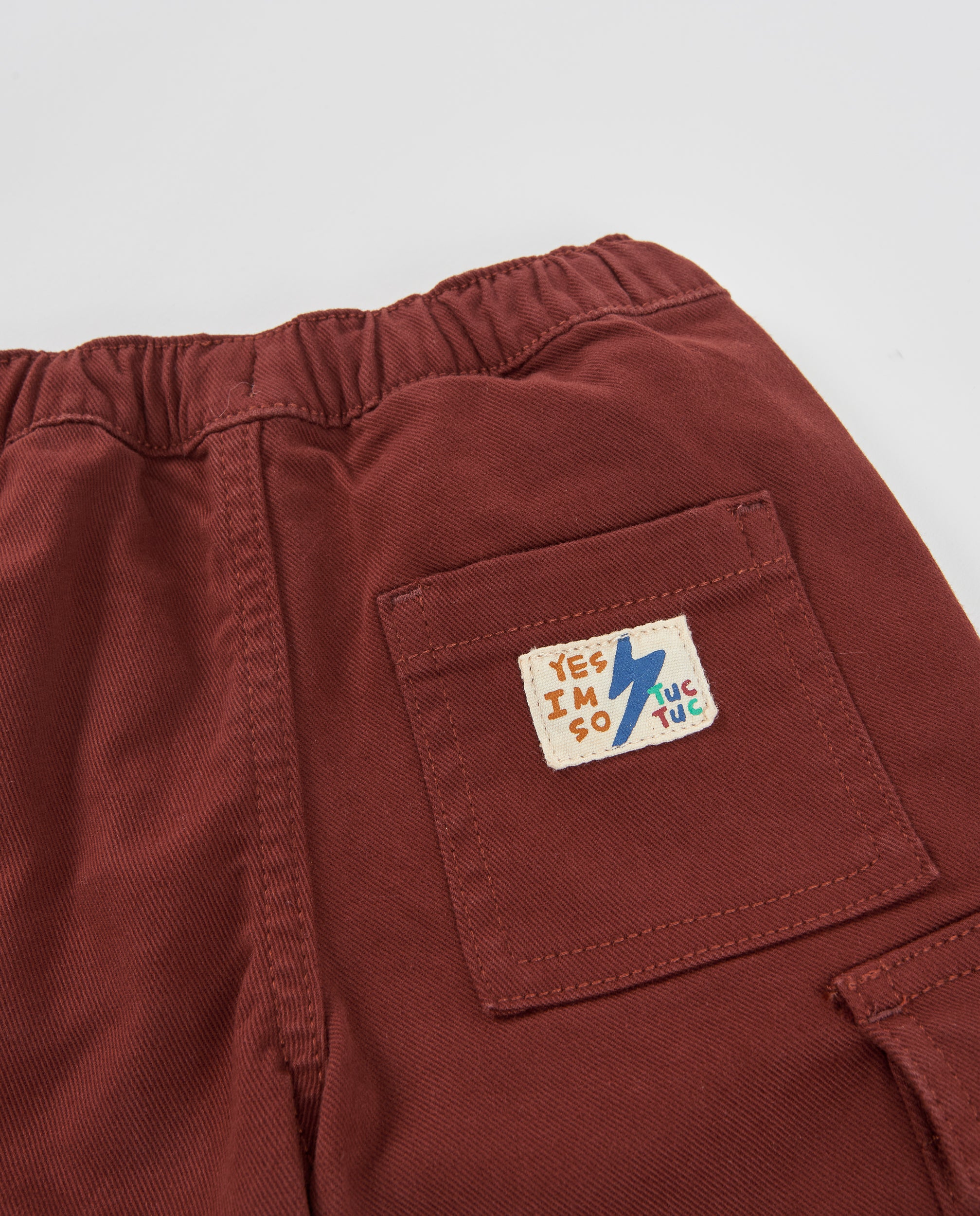 TucTuc Pantaloni Cargo bimbo bordeaux tela