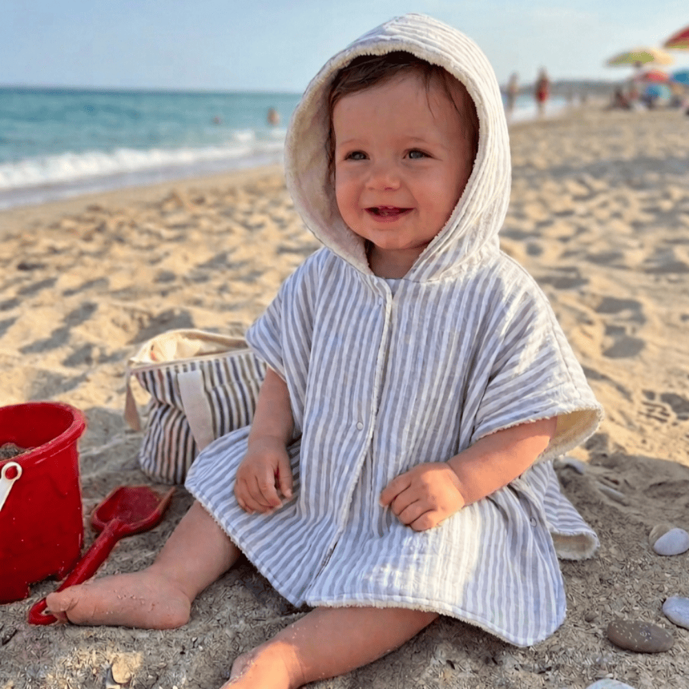 Petite Citrouille Les Essentiels Antoine poncho mare cotone