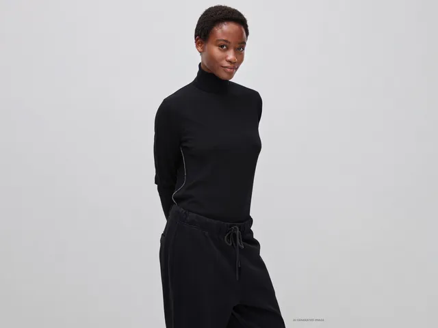 Benetton High-neck sweater maglione dolcevita lana merino