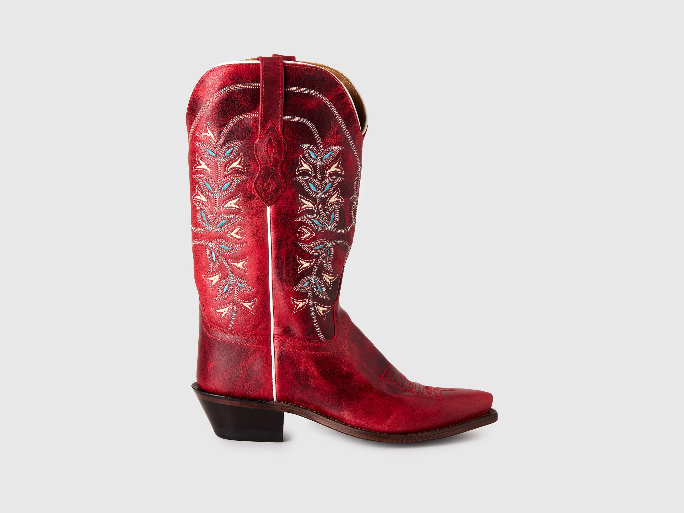 United Colors of Benetton Shoes Stivali Donna Pelle Rossi Texani