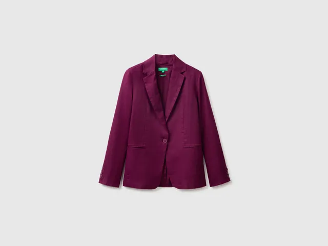 United Colors of Benetton Jackets Blazer lino monopetto taglia 42