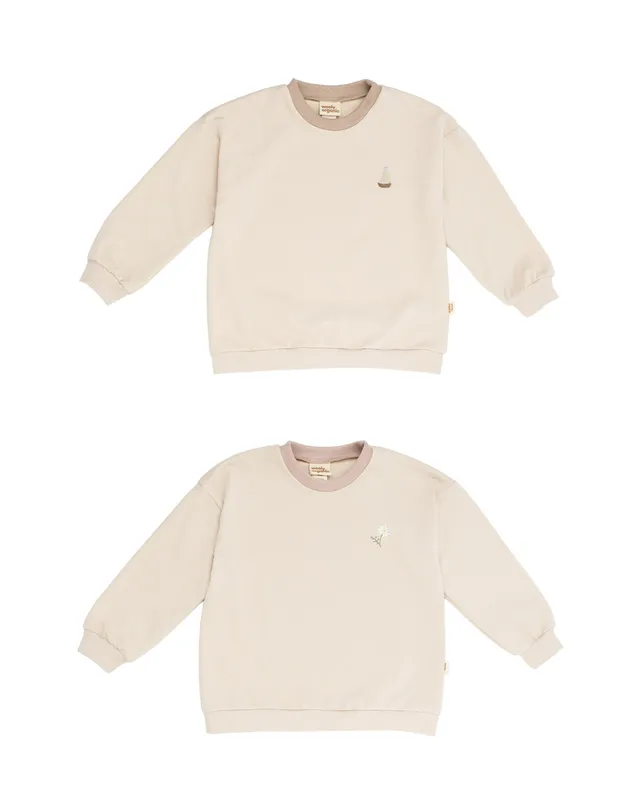 Woolly Organic Sweatshirt GOTS SS27 felpa ricamata bimbi
