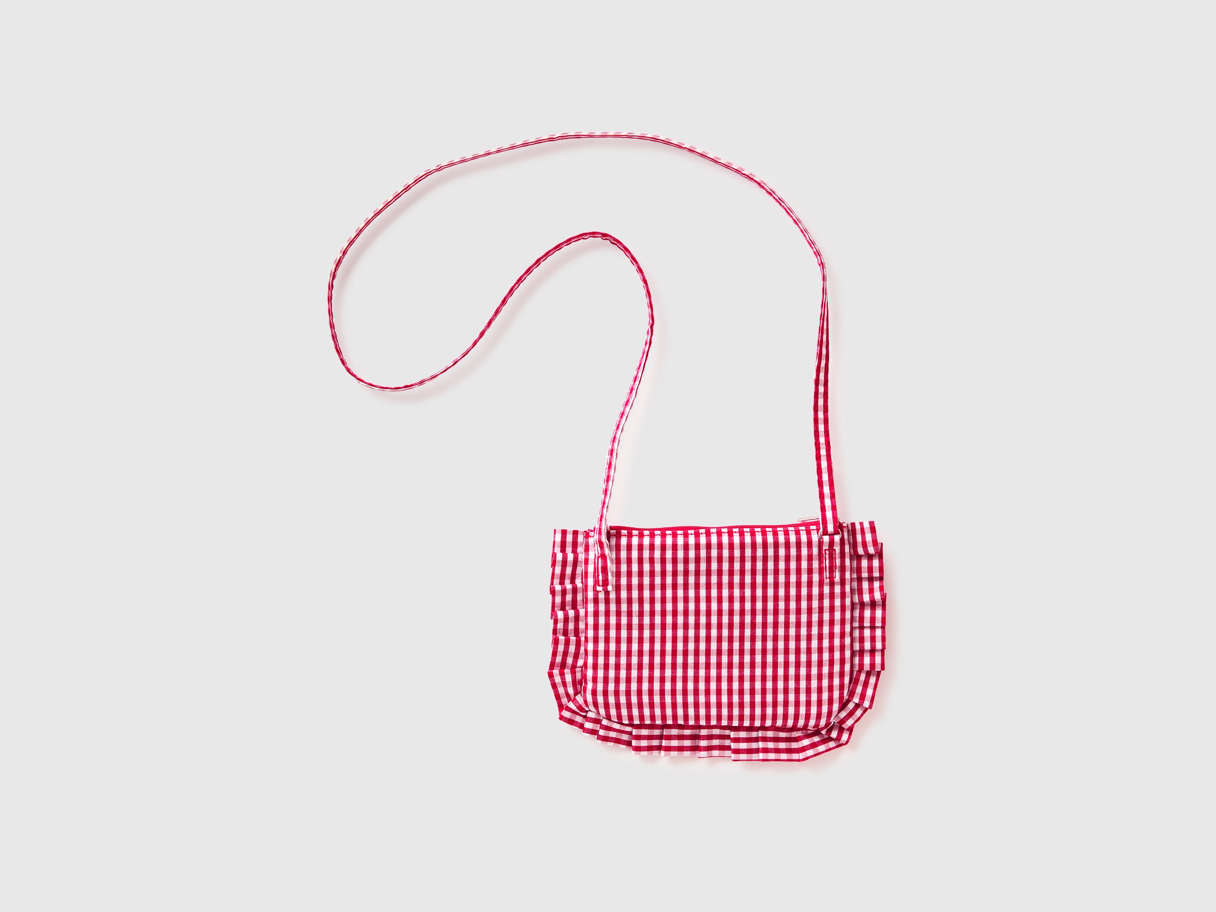United Colors of Benetton Borsa Tracolla Vichy Cotone OS Fiocco