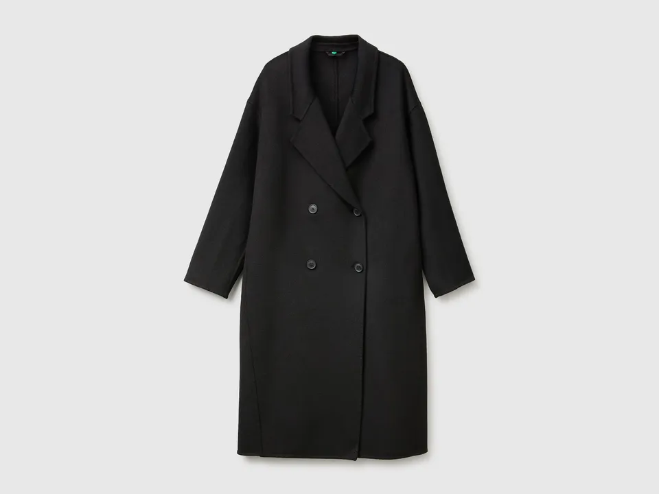 United Colors of Benetton Jackets cappotto lana doppiopetto lungo