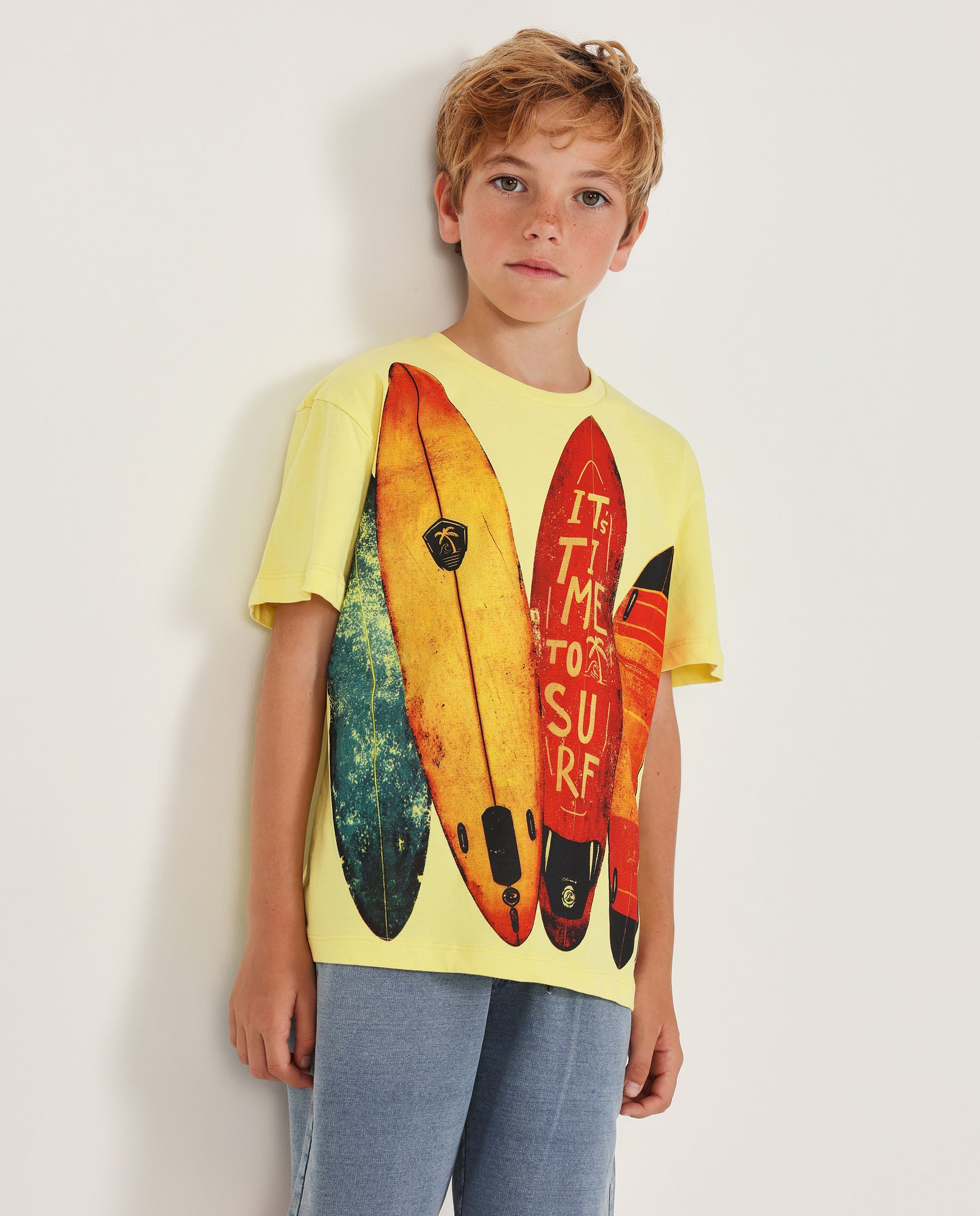 Tuc Tuc Magliette T-Shirt Bimbo Gialla Surf Cotone